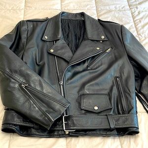 Classic Motorcycle Leather Jacket